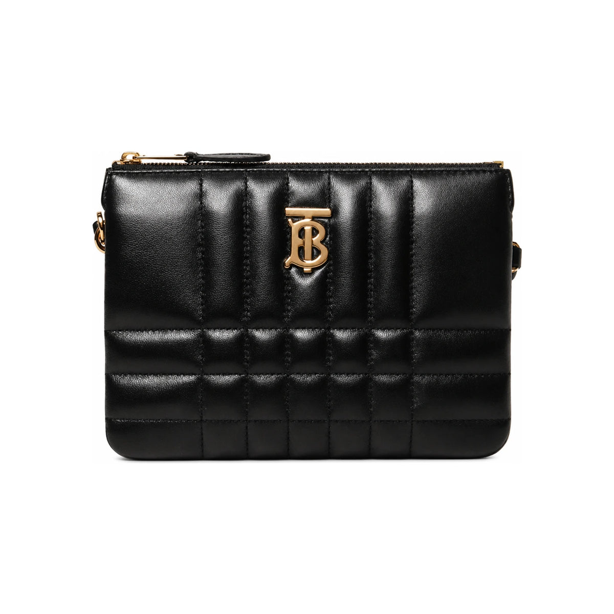 BURBERRY Quilted Lola Double Pouch Crossbody Bag