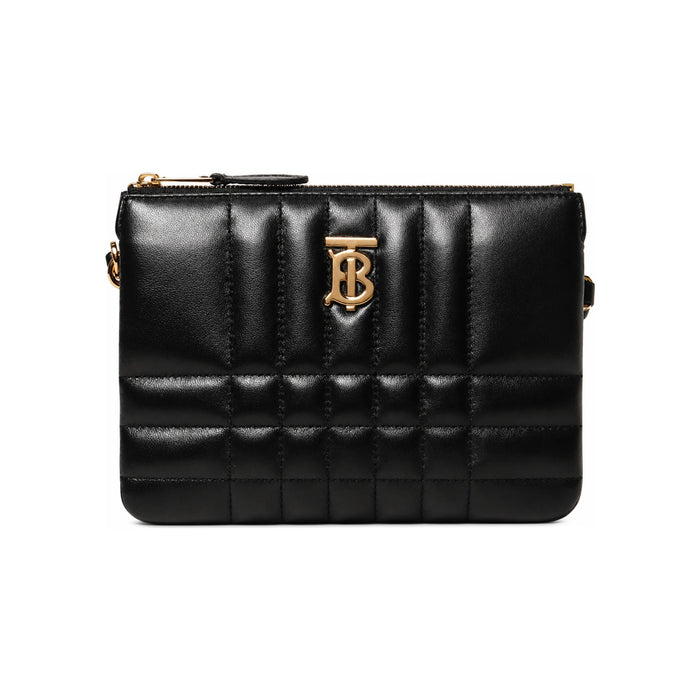 BURBERRY Quilted Lola Double Pouch Crossbody Bag