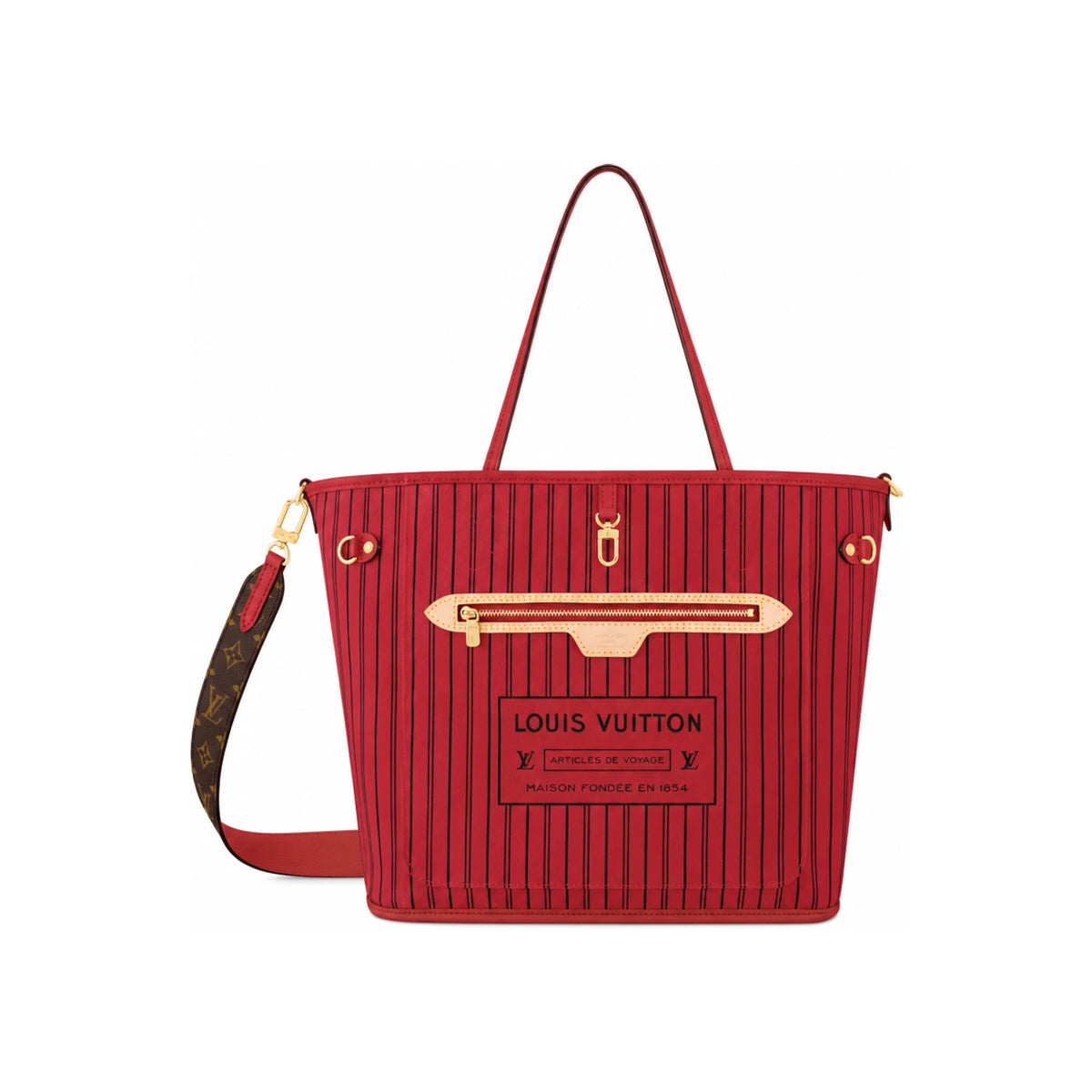 Louis Vuitton Neverfull Bandouliere Shoulder Tote Bag