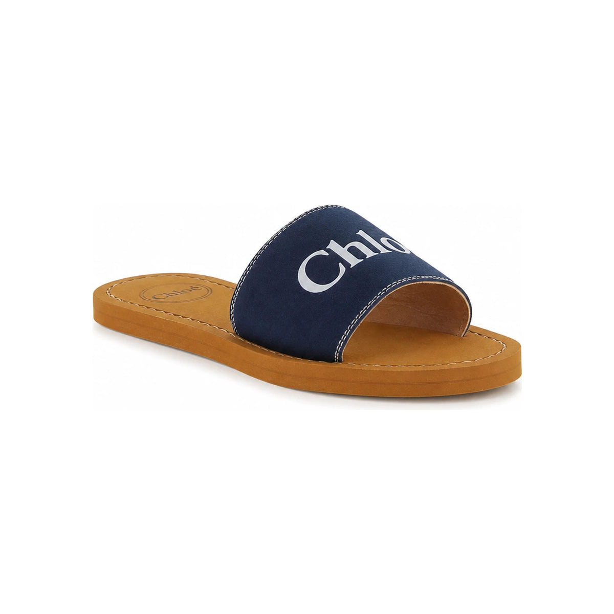 Chloe Kids Women’s Logo Sandals Navy C20507 859
