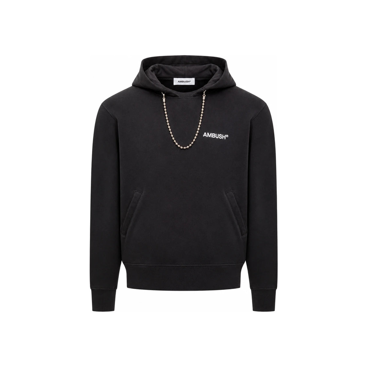 AMBUSH Black Cotton Logo Hoodie Pullover for Women BMBB001F24FLE0011001 DOM