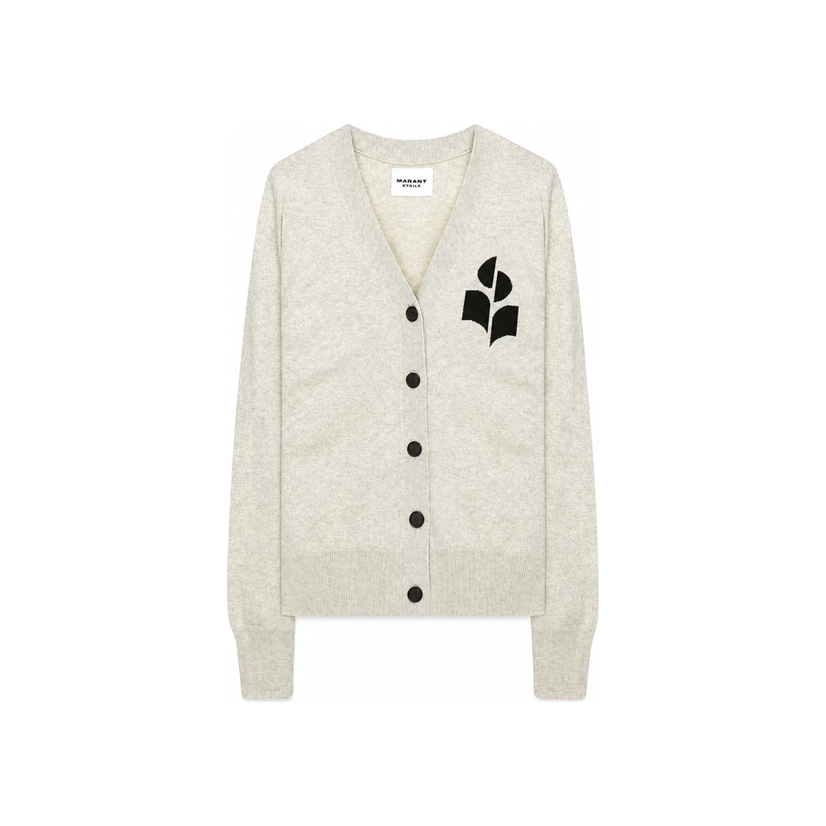 Isabel Marant Norton V-Neck Cardigan Ivory Knit