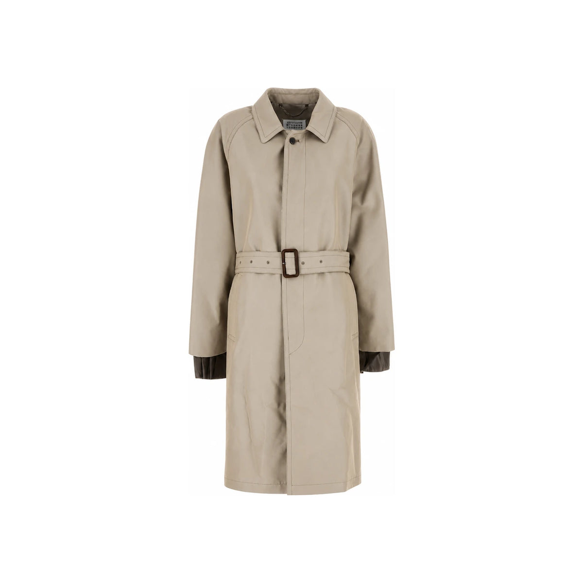Maison Margiela Beige Cotton Blend Trench Coat for Men