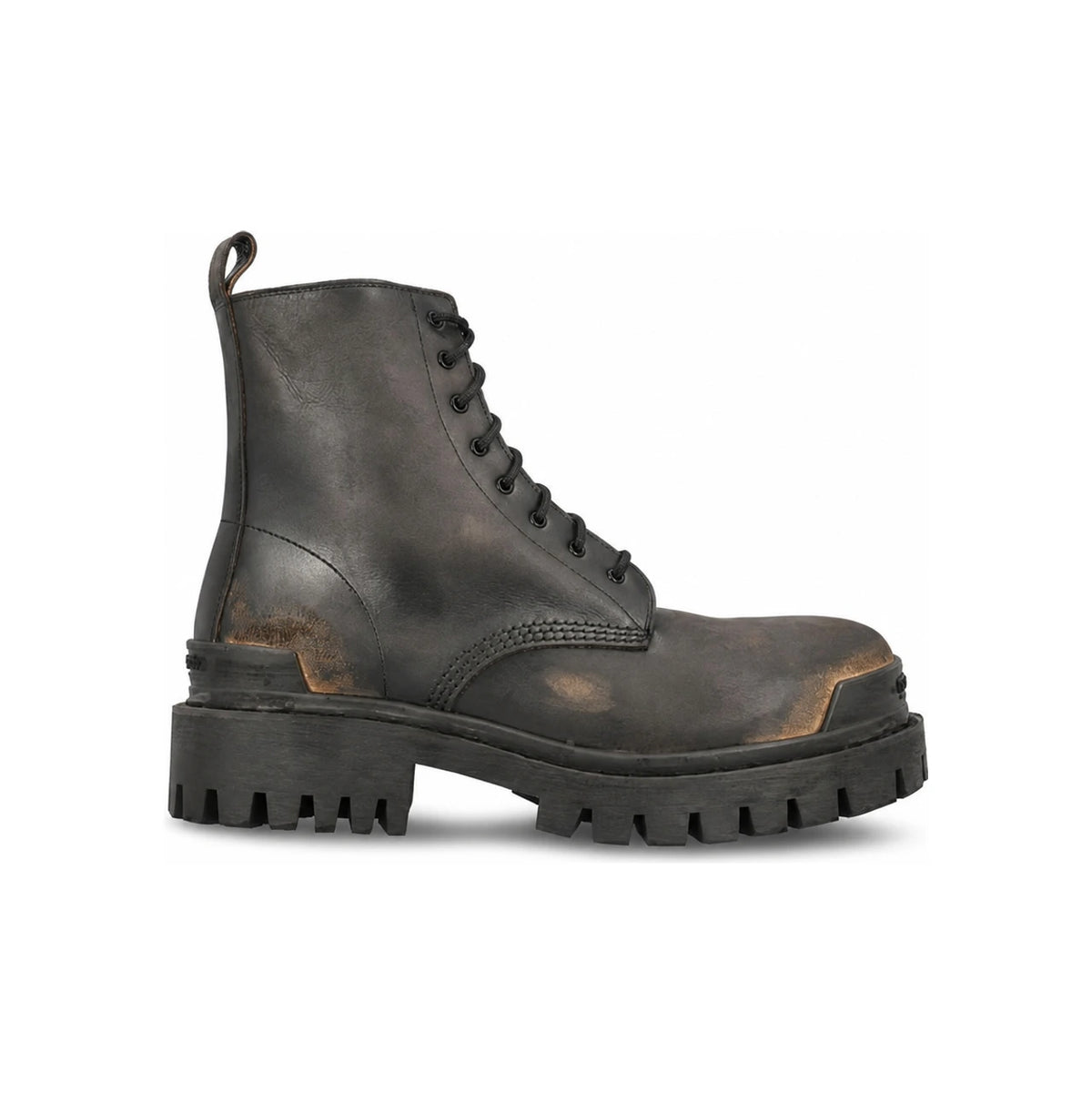 BALENCIAGA Strike Leather Chelsea Boots for Men Black