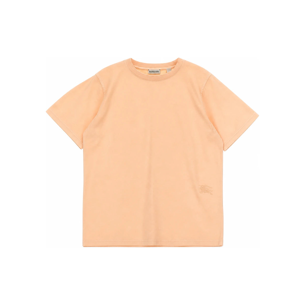 BURBERRY Pastel Peach Logo Embroidered Kids Women’s T-Shirt