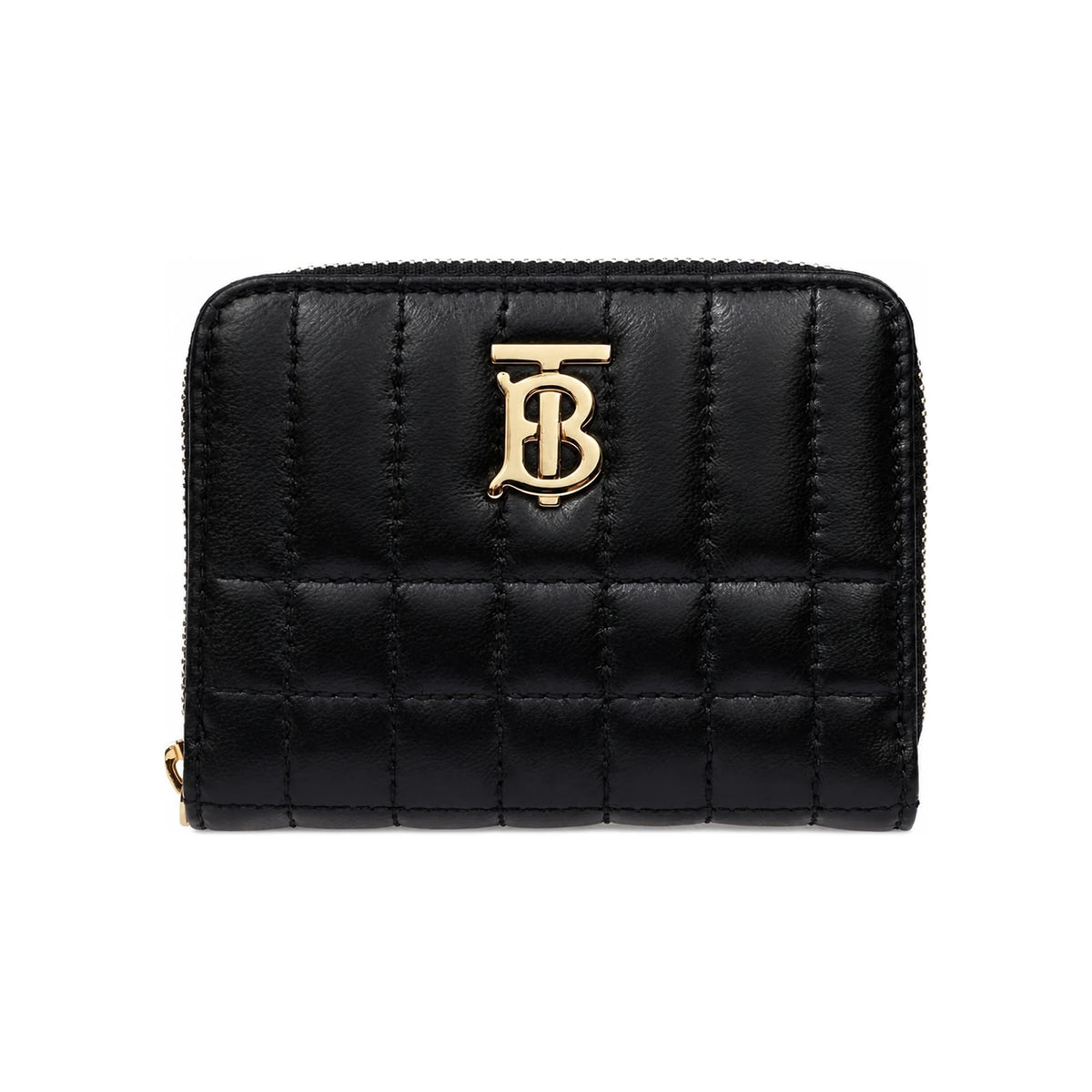 BURBERRY Black Quilted Lola Coin Card Holder Wallet
