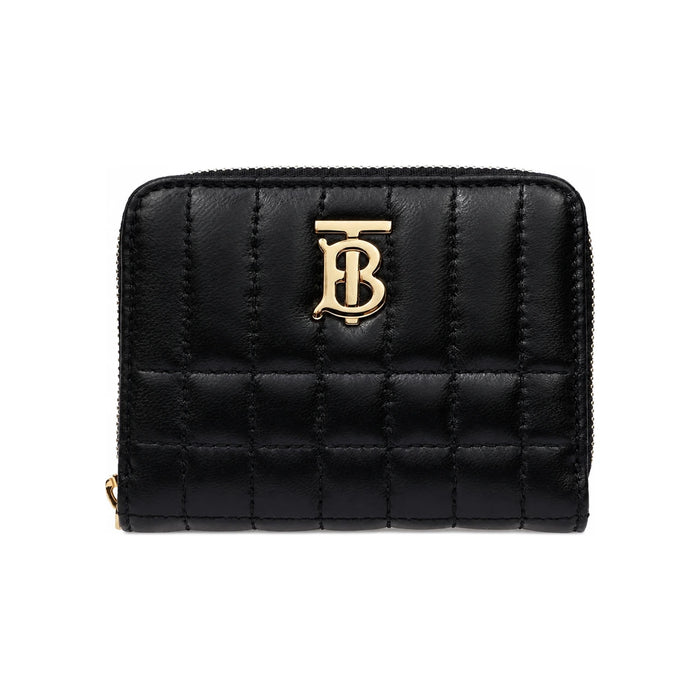 BURBERRY Black Quilted Lola Coin Card Holder Wallet