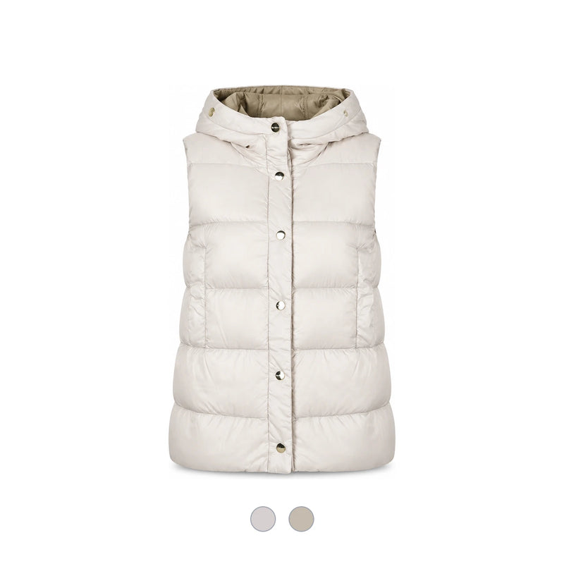 Max Mara Reversible Hooded Puffer Vest Beige Women’s 2519291054670 022