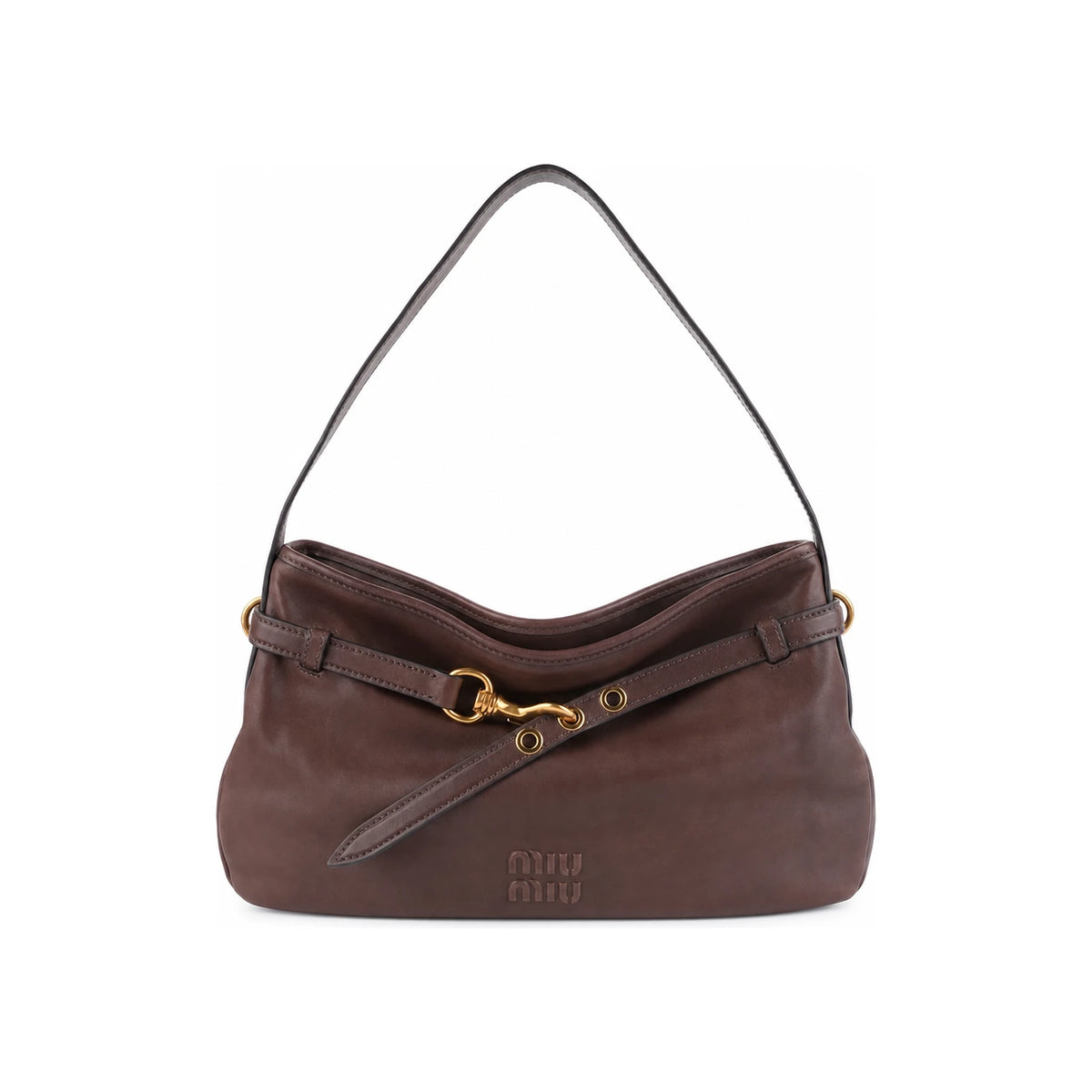 Miu Miu Avantgarde Nappa Leather Medium Tote Bag Navy