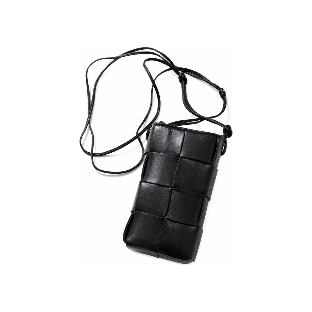 Bottega Veneta Black Leather Cassette Pouch Crossbody Bag 730541 VCQC4