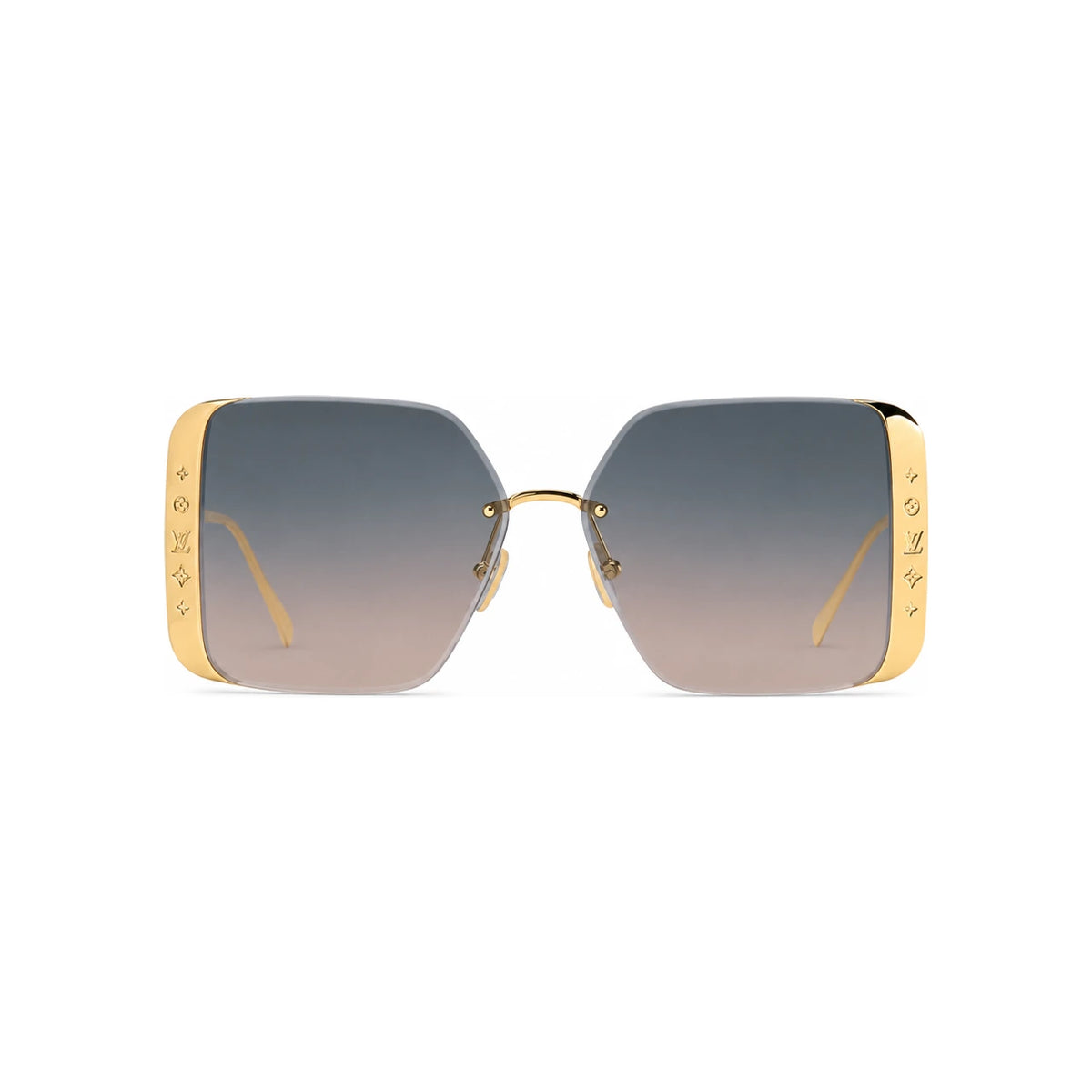 Louis Vuitton LV Moon Gold Metal Square Men's Sunglasses