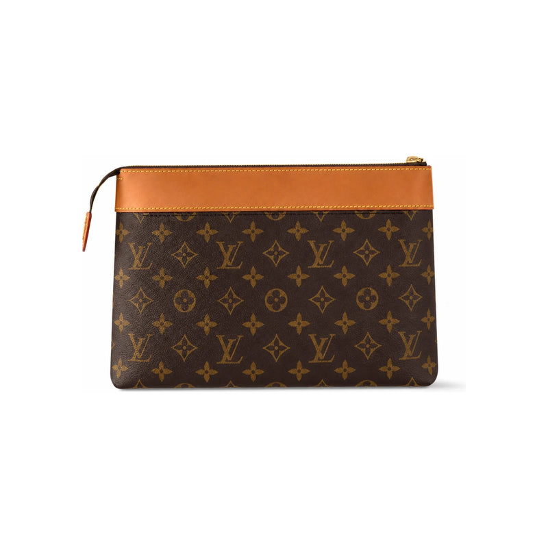 Louis Vuitton Monogram Coated Canvas Pochette Voyage Clutch