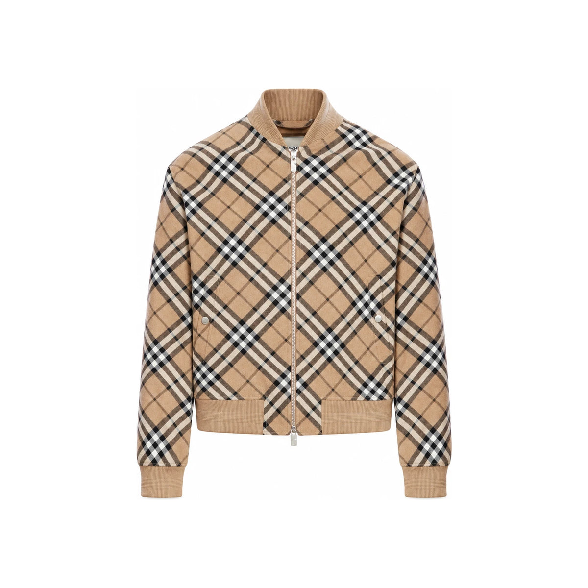 BURBERRY Black Casual Jacket Men’s Zip-Up Coat