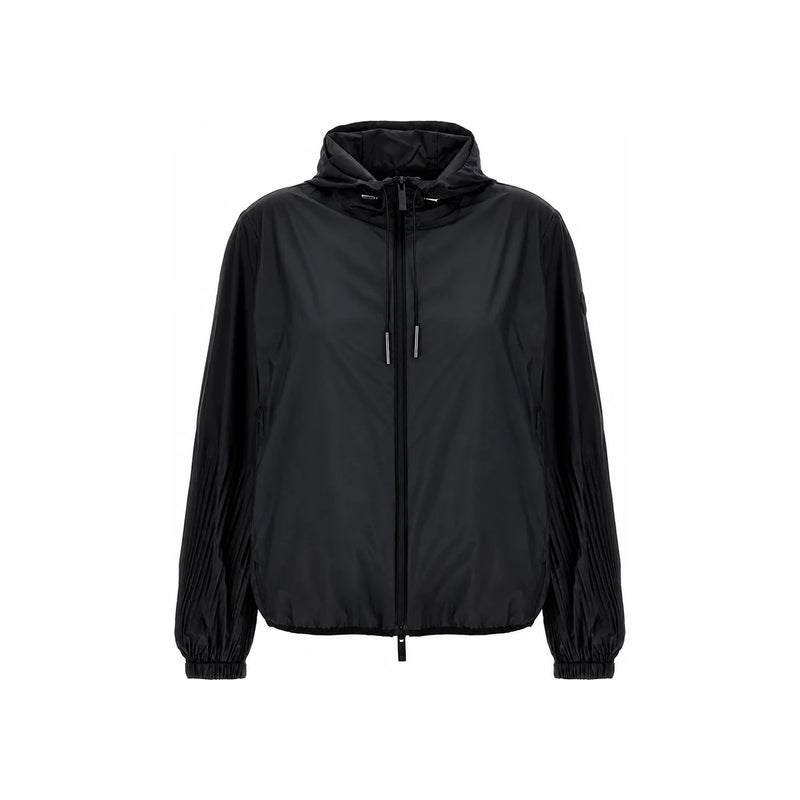Moncler Hooded Windbreaker Jacket Black