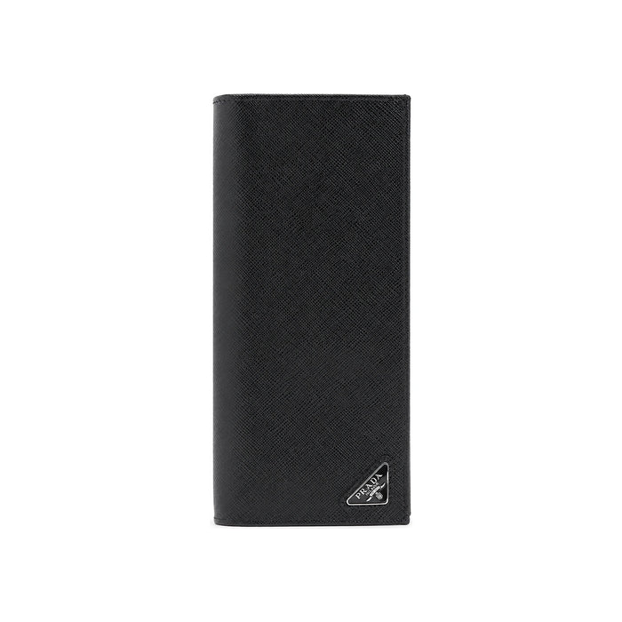 PRADA Saffiano Leather Long Wallet Black Triangular Logo Men’s 2MV836 QHH F0002