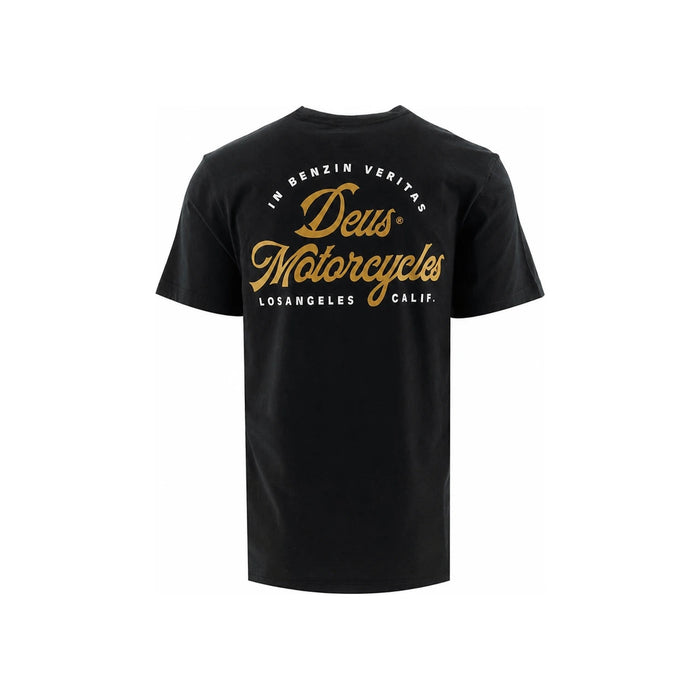 Deus Ex Machina Motorcycle Back Logo T-Shirt Men’s White Cotton DMS241663D BLACK