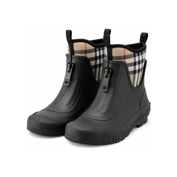 BURBERRY Vintage Check Neoprene Rubber Women's Rain Boots