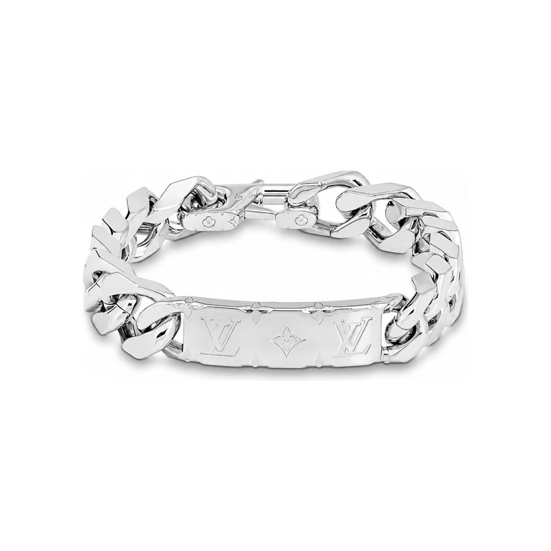 Louis Vuitton Monogram Chain Link Silver Bracelet M00856