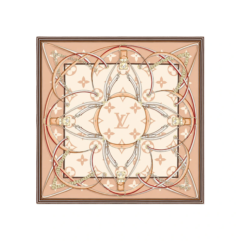 Louis Vuitton Ultimate Monogram Square Scarf 90 Dune