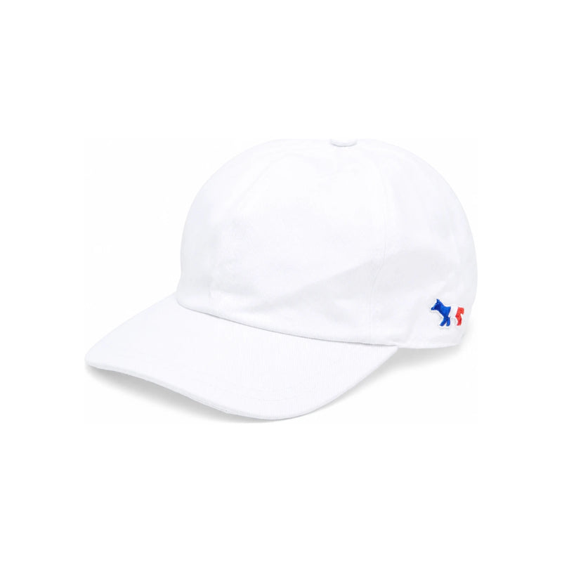 Maison Kitsune Unisex Tricolor Fox Patch White Cap AU06100WW0007