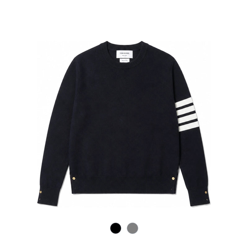 THOM BROWNE Milano Stitch Knit Crewneck Sweater for Men MKA202A