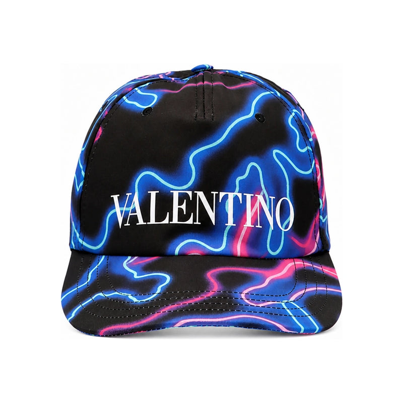 VALENTINO Neon Camo Logo Baseball Cap for Men XY2HDA10