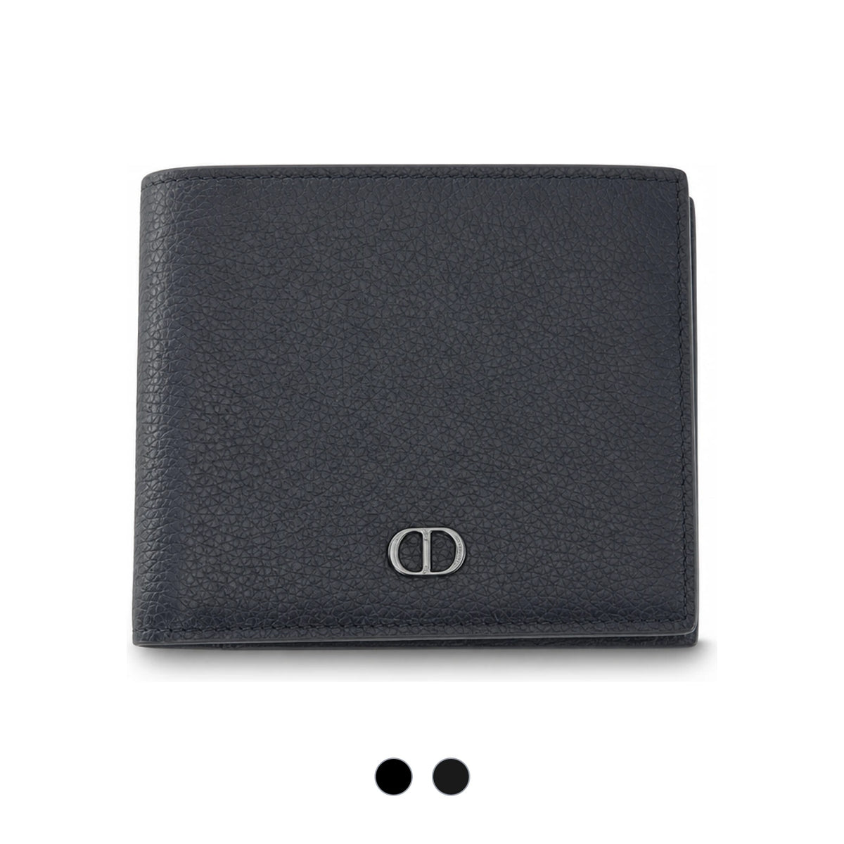 DIOR CD Icon Men’s Bifold Wallet Black Leather