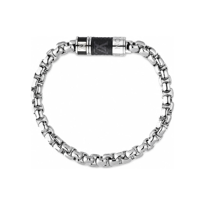 Louis Vuitton Monogram Chain Bracelet Silver-Tone Men's Jewelry