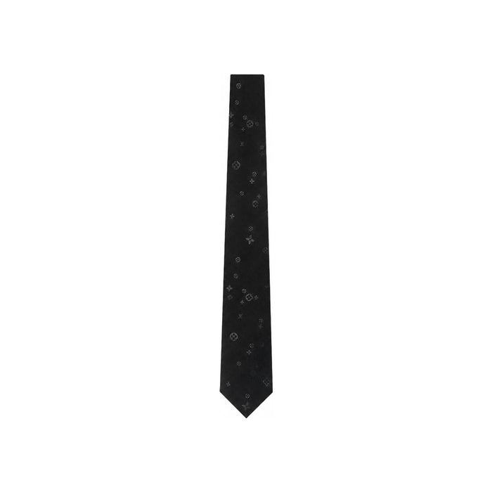 Louis Vuitton Diamond V Tie Gray Blue Men’s Silk Tie