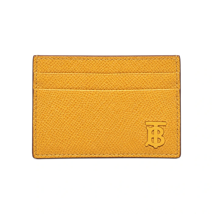 BURBERRY Yellow Sandon TB Logo Card Holder Wallet
