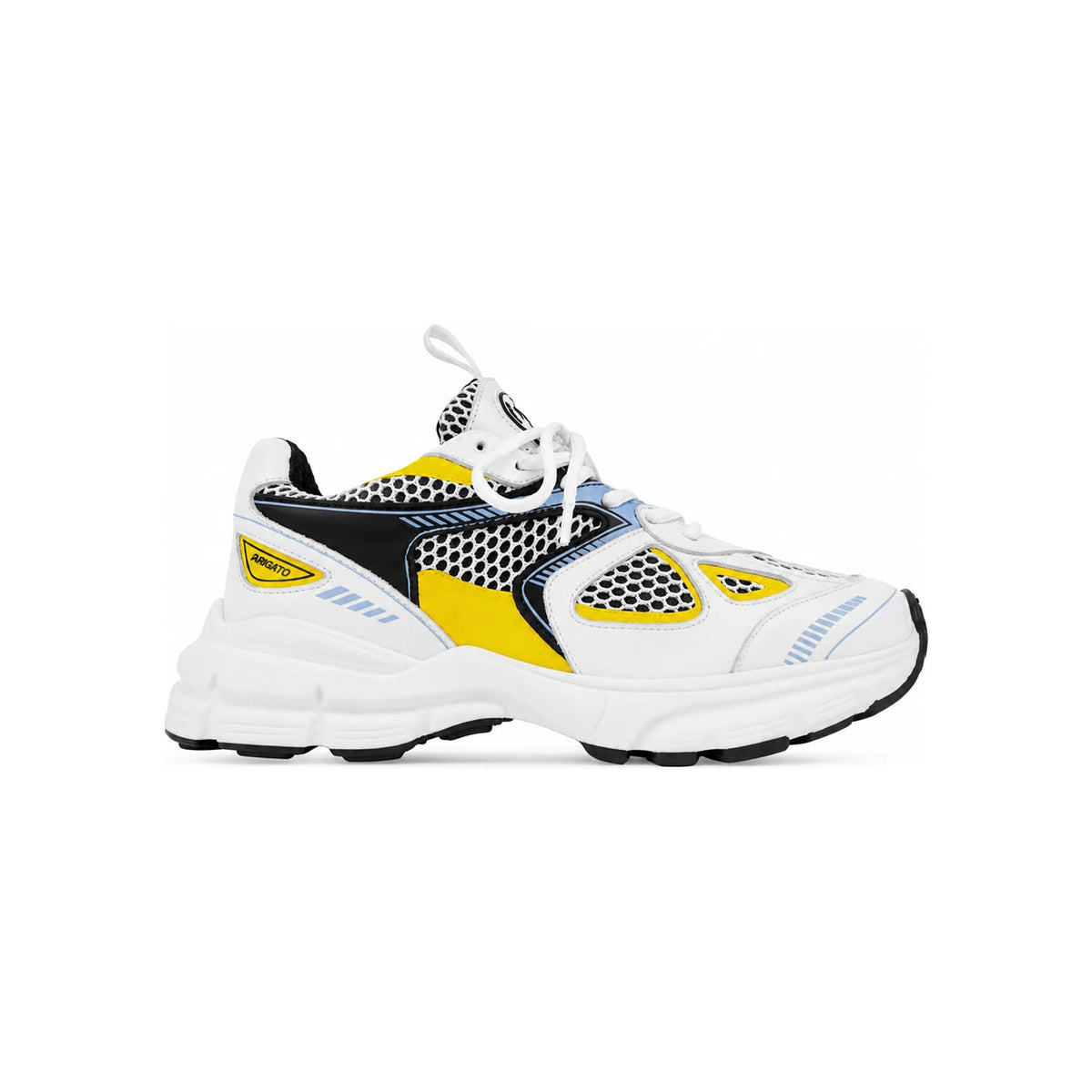 AXEL ARIGATO White Yellow Blue Women’s Marathon Runner Low-Top Sneakers 93027