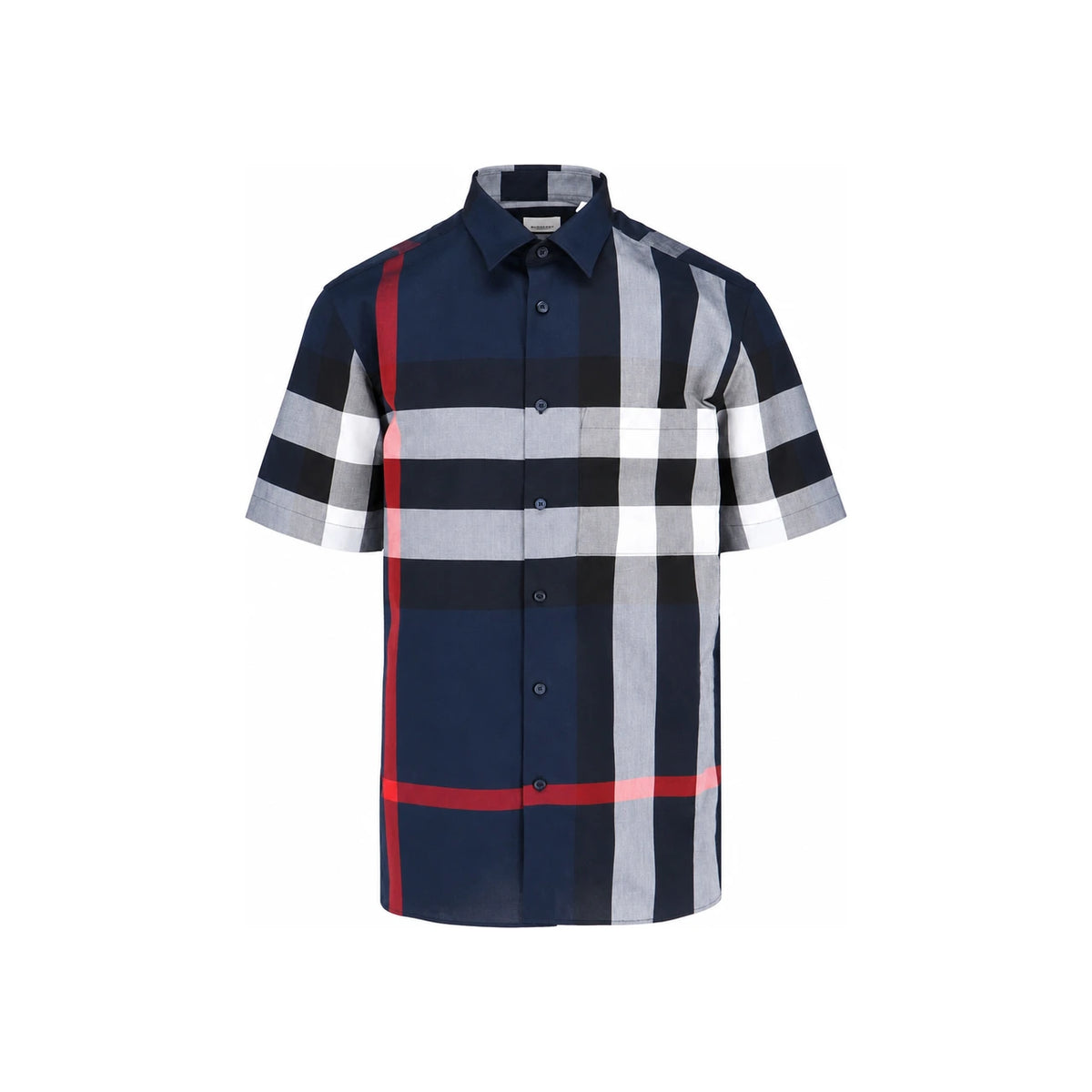 BURBERRY Short Sleeve Shirt Black Cotton Men's