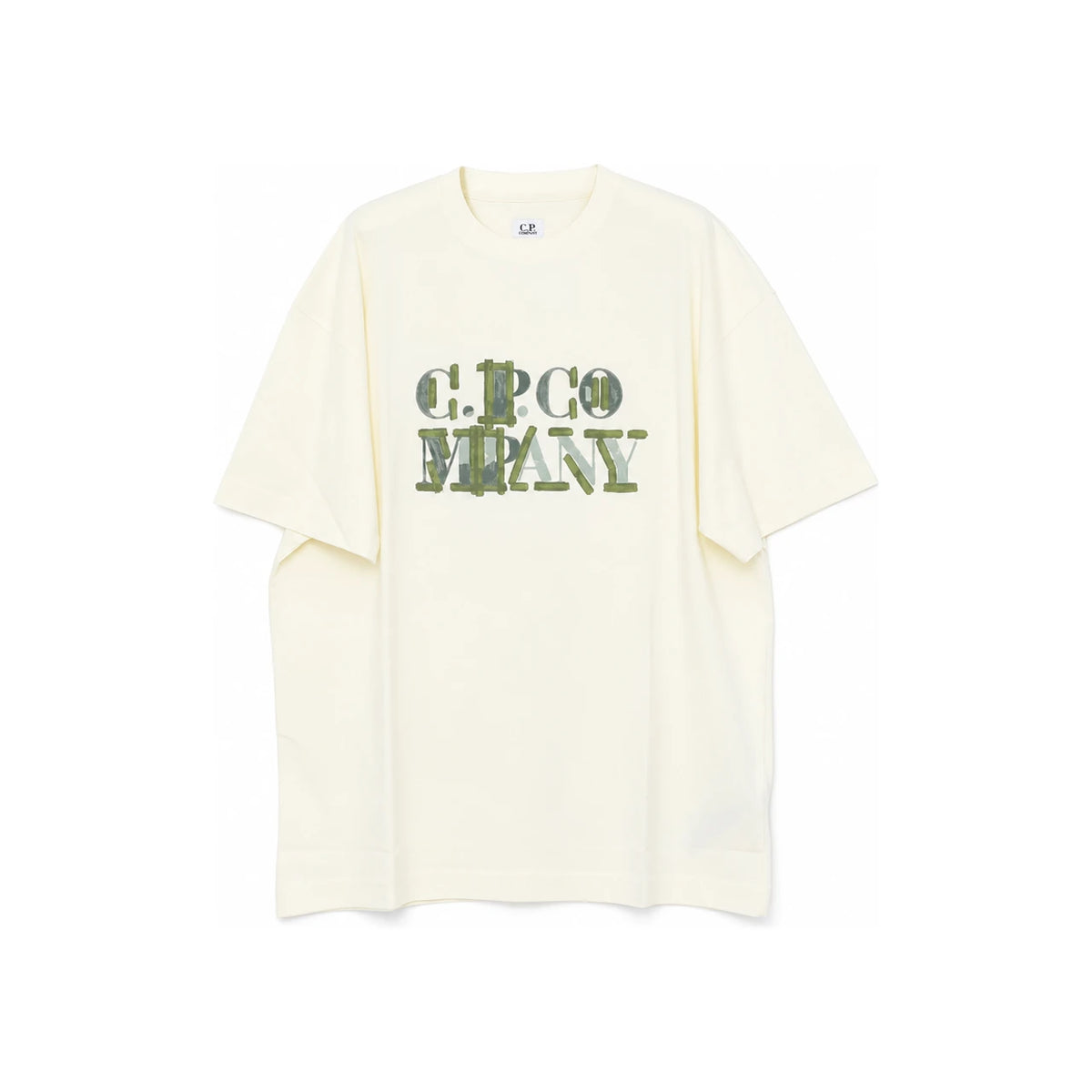CP Company Jersey Blur Logo T-Shirt Blood Red Men’s Top