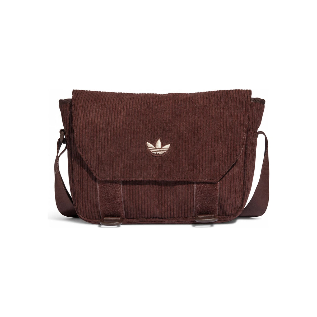 Adidas Corduroy Messenger Crossbody Bag Brown