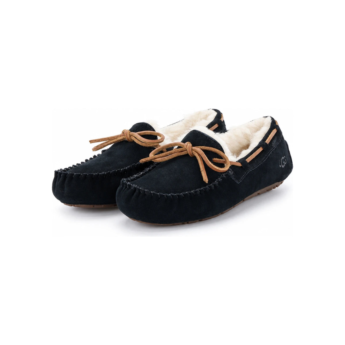 Ugg Dakota Moccasin Fur Lined Flat Shoes Chestnut Women 1107949 CHE