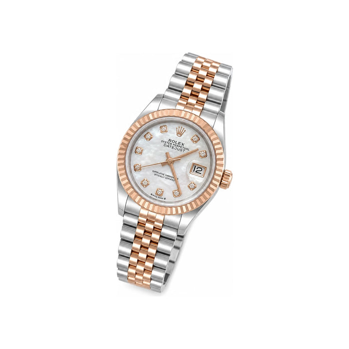 Rolex Olive Green Dial Rose Gold Two-Tone Datejust Watch 279171