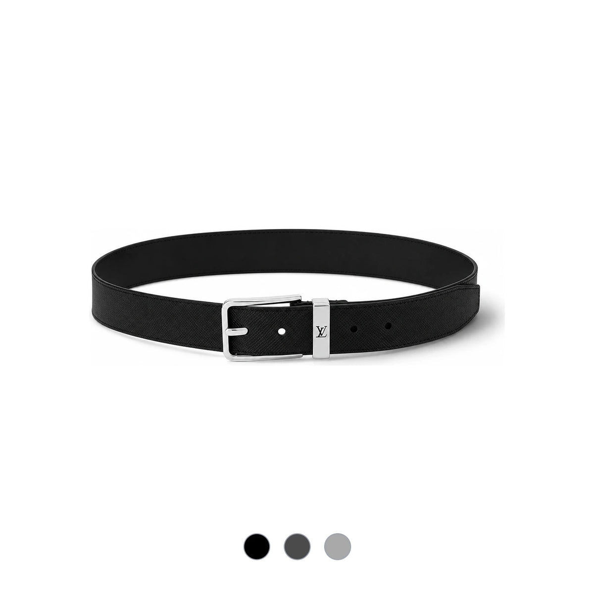 Louis Vuitton Pont Neuf 35mm Men’s Belt Taiga Leather Black