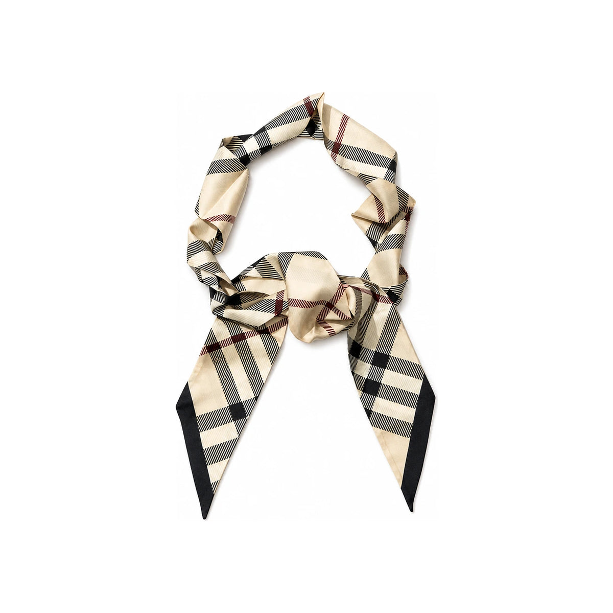 BURBERRY Check Silk Skinny Scarf 8095931