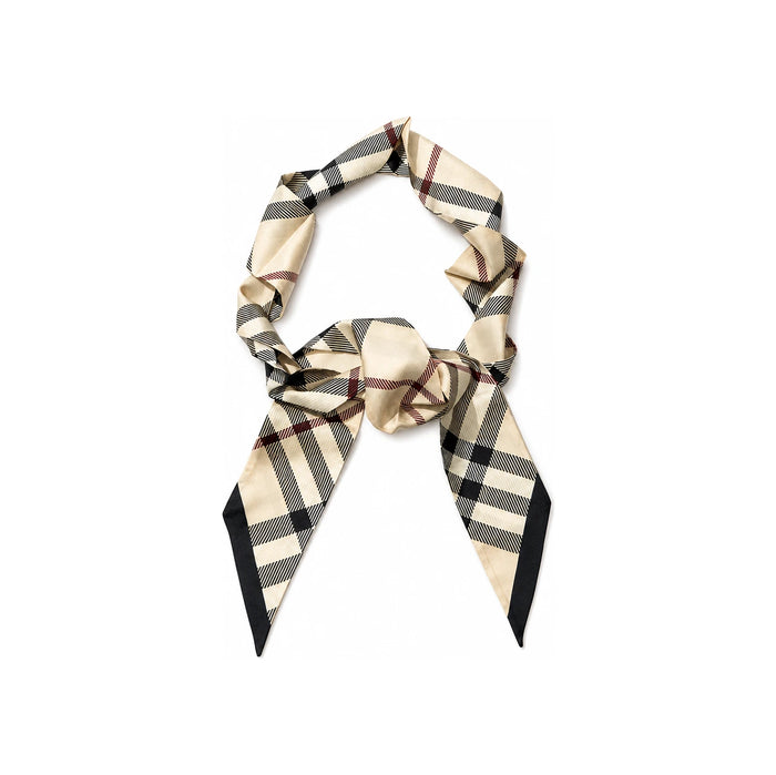 BURBERRY Check Silk Skinny Scarf 8095931