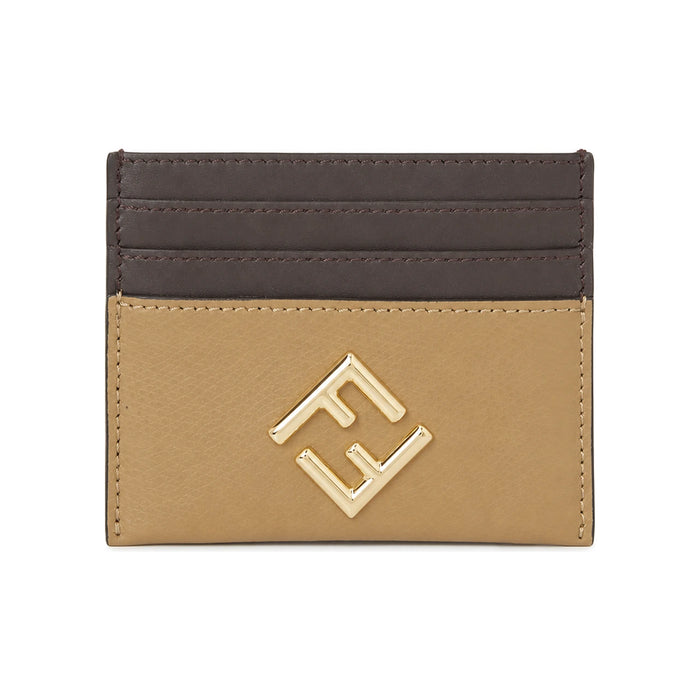 FENDI FF Diamond Leather Card Holder Wallet for Women