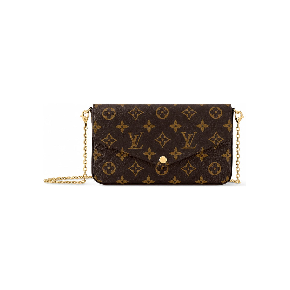 Louis Vuitton Monogram Pochette Felicie Chain Wallet Crossbody Bag