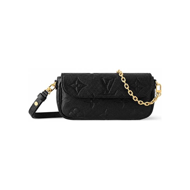 Louis Vuitton Black Ivy Wallet on Chain Clutch Crossbody Bag