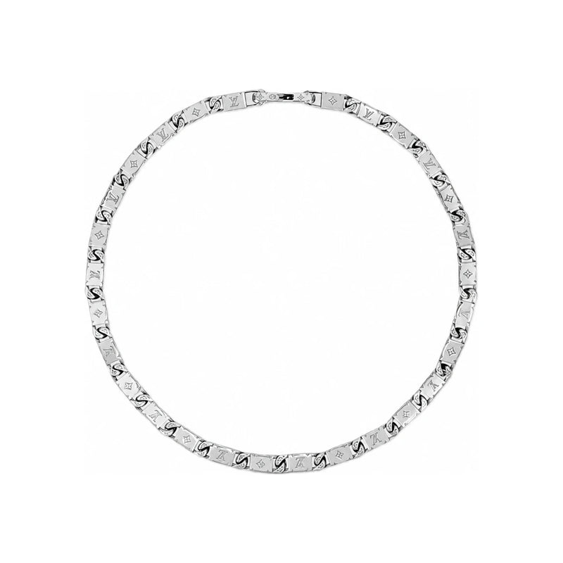 Louis Vuitton Monogram Tide Up Necklace Stainless Steel