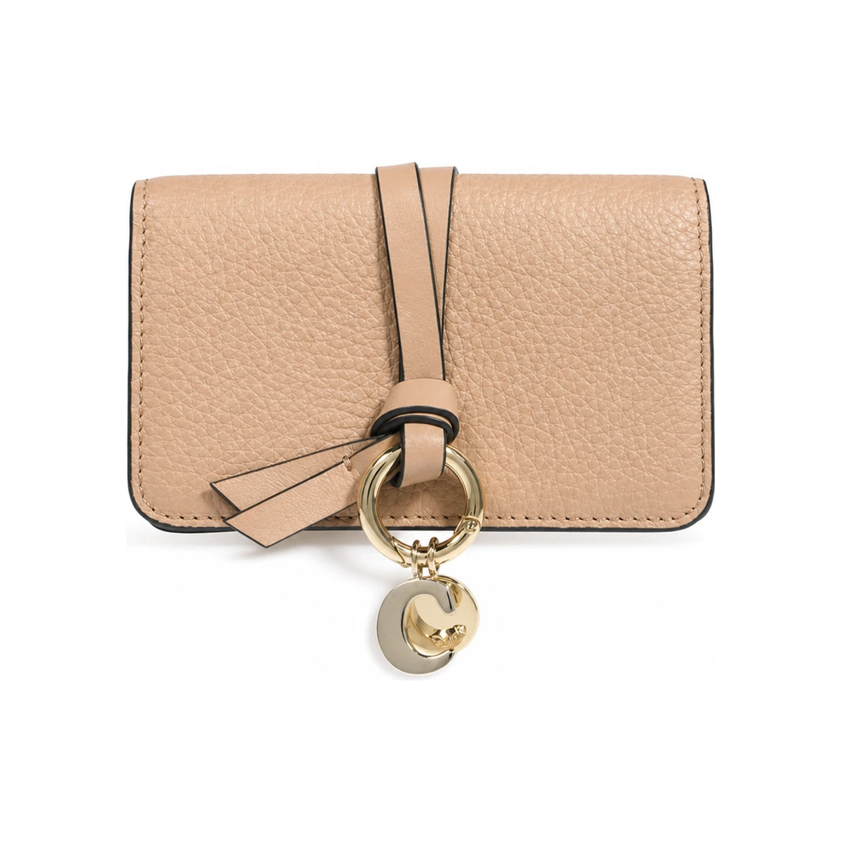 Chloe Cement Pink Alphabet Leather Card Holder Wallet CHC21 WP015 F57