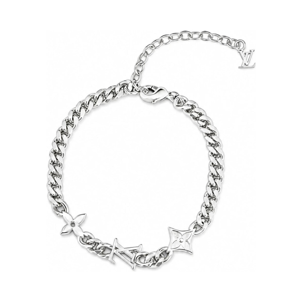 Louis Vuitton Men's Monogram Chain Bracelet M1407A