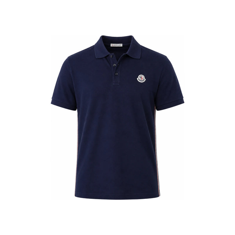 Moncler Women’s Logo Patch Polo T-Shirt White Cotton