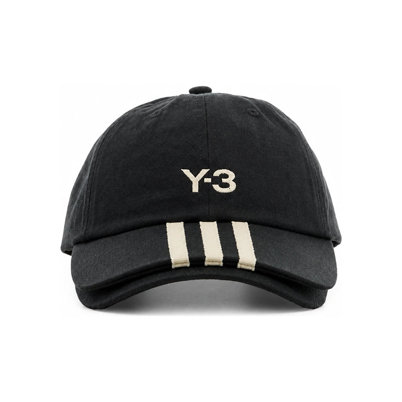 Y-3 3-Stripes Double Brim Cap Black JN7183