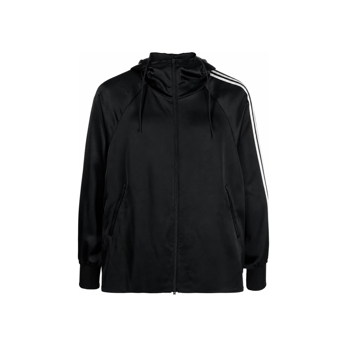 Y-3 Tech Silk Zip Hooded Jacket Black