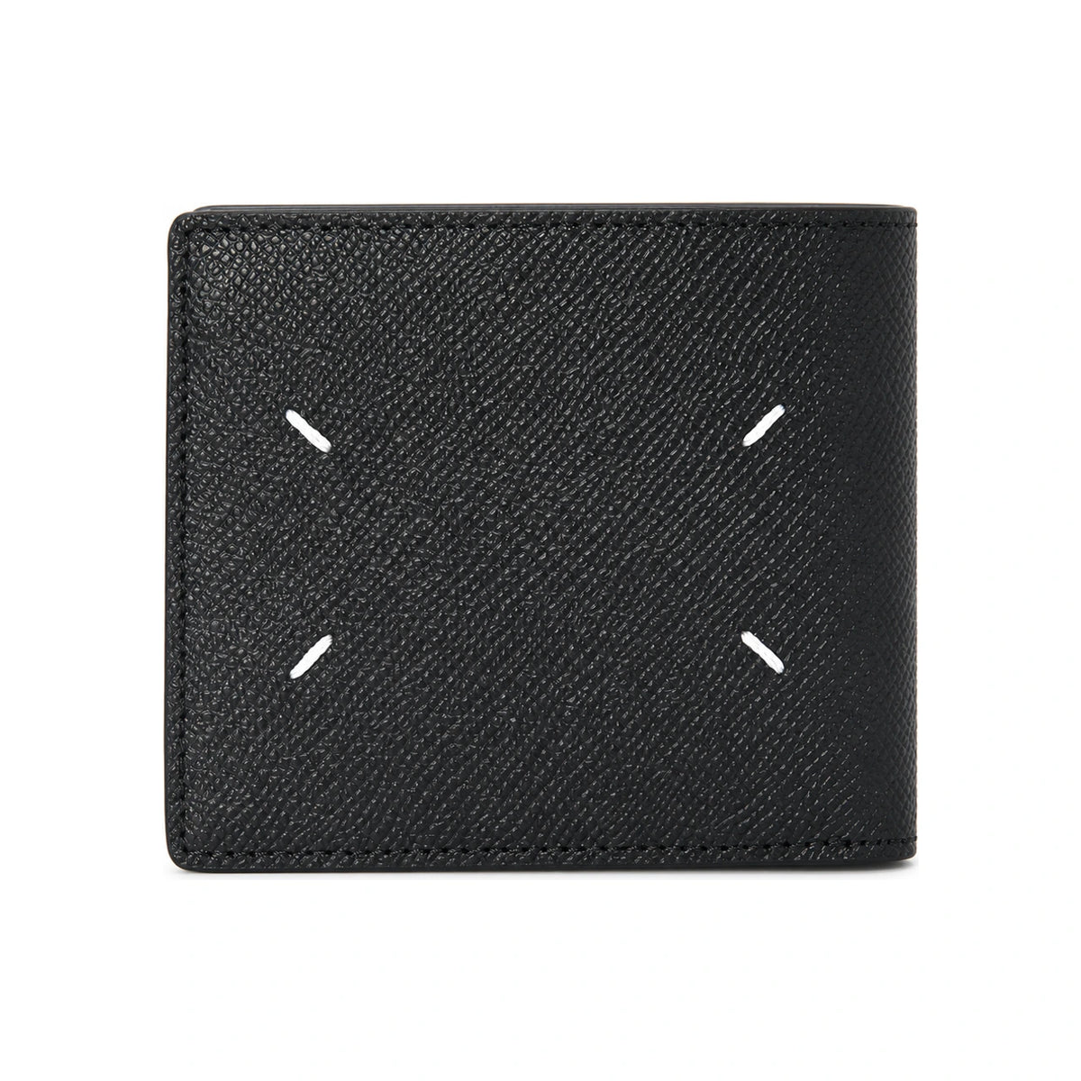 Maison Margiela Black Signature Stitch Leather Bifold Wallet