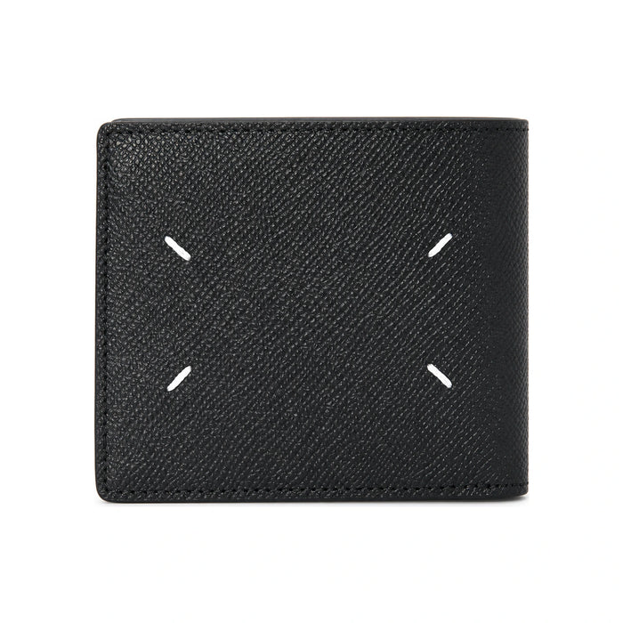 Maison Margiela Black Signature Stitch Leather Bifold Wallet
